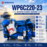 Moteur diesel SCDC Weichai WP6C Série WP6C220-23 à injection directe et refroidissement par air, haute performance pour applications nautiques lourdes