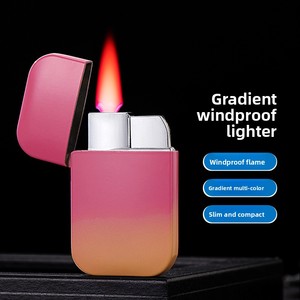 Vente en gros de mini <span class=keywords><strong>briquet</strong></span> coupe-vent de grande valeur, design classique gonflable de couleur dégradée à la mode, cadeau parfait pour un petit ami - Product Image 2
