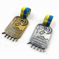 Fabricante de Medallas de Metal Doradas Gruesas Personalizadas para Eventos de Danza, Porristas y Gimnasia - Diseño de Pirámide, Impresión UV, Portátiles