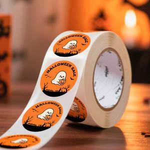 Pegatina Adhesiva Cuadrada Personalizable de Navidad, con Diseño de Dibujos Animados, 'Gracias', para Promoción Empresarial, Logotipo Impermeable de Vinilo para Velas - Product Image 2