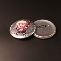 Badge bouton rond holographique en fer sans nickel, imprimé UV personnalisé, pour événements, cadeaux promotionnels, marquage personnalisé