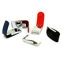 Flashdisk USB Logam Tipe Flip dengan Casing Kulit PU, Pilihan Warna Beragam, Logo Custom, Pendrive untuk Promosi Grosir Premium