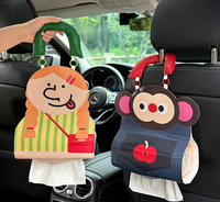 Sac à papier mural mignon de dessin animé pour dortoir, salle de bain, ou voiture – Distributeur de mouchoirs suspendu
