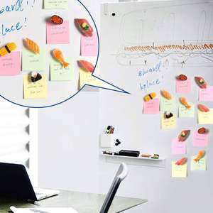 Aimants décoratifs en PVC style Art Déco, motif Sushi mignon, couleur blanche, pour réfrigérateur, tableau blanc et maison de poupée - Product Image 4