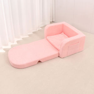 โซฟาเบดเด็กแบบกำมะหยี่ 2 in 1 โซฟาเด็กและเก้าอี้นั่งเล่นพร้อมผ้าห่ม โซฟาพับได้ - Product Image 5