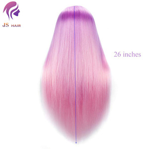 Cabeza <span class=keywords><strong>de</strong></span> Maniquí <span class=keywords><strong>de</strong></span> <span class=keywords><strong>pelo</strong></span> sintético para práctica <span class=keywords><strong>de</strong></span> peluquería, Cabeza <span class=keywords><strong>de</strong></span> 24 pulgadas, color rosa - Product Image 5