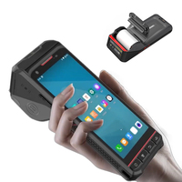Terminal PDA portable Android 13 NFC avec lecteur de codes-barres 1D/2D et imprimante d'étiquettes thermiques