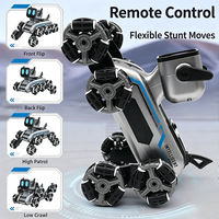 Voiture télécommandée électrique pour enfants et ensemble de jouets chien robot avec fonctions de dérapage, course tout-terrain, lumières et musique pour un jeu créatif