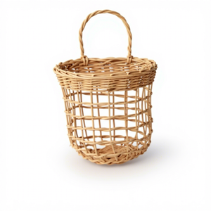 Panier mural en rotin tressé écologique pour l'organisation et le rangement <span class=keywords><strong>de</strong></span> l'ail, des oignons, des fruits, des jouets pour bébés, des pots <span class=keywords><strong>de</strong></span> fleurs et des jardinières - Product Image 4