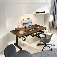 Bureau debout électrique automatique convertible moderne et durable avec tiroir |   Cadre métallique ergonomique réglable en hauteur à moteur unique