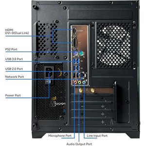 YAWYORE เกมมิ่งพีซีเดสก์ท็อป Ryzen 5 16GB DDR4 1TB NVMe WiFi Tower Windows 11 Home - Product Image 5