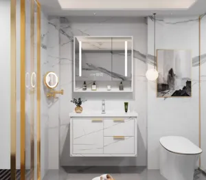 2020 china neue design rock platte badezimmer schrank hotel massivholz bad eitelkeit set moderne badezimmer schrank möbel