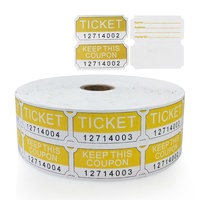Tirelire à billets de tombola personnalisée avec logo, lot de 1000 billets/rouleau, billets de tombola personnalisés à racheter