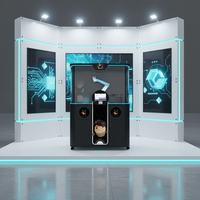 LE920A Machine à café intelligente AI Robot Barista avec moulin à grains intégré/lait frais/2 bacs à grains de café/2 réservoirs/machine à glaçons/4 compartiments à sirop
