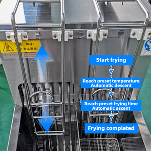 Friteuse électrique en acier avec filtre à huile, 380V 50Hz 28L, contrôle informatique, friteuse automatique commerciale pour poulet - Product Image 3