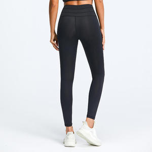 Conjuntos de Pantalones de Yoga para Mujer al por Mayor, Diseño Sólido, Cintura Alta, Personalizables, 100% Poliéster, Secado Rápido, Transpirables, con Efecto Push-Up - Product Image 3