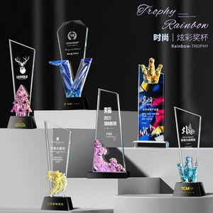 ถ้วยรางวัลคริสตัลแบบกำหนดเอง สลักโลโก้ รางวัลบริษัท ของขวัญธุรกิจ ขายส่ง - Product Image 3