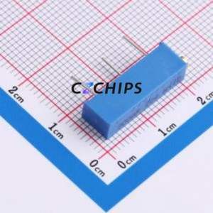 Resistencia Ajustable/Potenciómetro 3006P-1-204LF, Componente de Orificio Pasante (THT)-3P, 19.3x4.9mm, Resistencia de 200kOhm, 10%, 750mW, 250ppm ℃ - Product Image 1