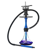 Set Hookah Shisha Complet harga rendah portabel Aloi aluminium warna putih merah Shisha Hookah