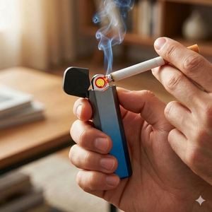 2026 New Arrival 30K Disposable Slim Metal USB <b>Lighter</b> <b>Windproof</b> Flameless Electronic Plasma Arc <b>Lighter</b> Wholesale for Smoking - Product Image 6