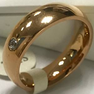 CZダイヤモンドステンレスチタンリング男性リング18K金メッキ - Product Image 2