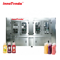 Machine de remplissage automatique à pression négative 1500BPH pour jus de fruits et légumes frais, capacité de production personnalisée disponible