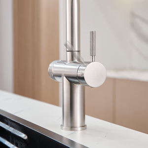 Modern Design <b>Deck</b> Mounted <b>Brushed</b> Stainless Steel 1 Handle Pull Out Ceramic Valve Core Purifier Kitchen Water Faucet 3 Ways - Product Image 3