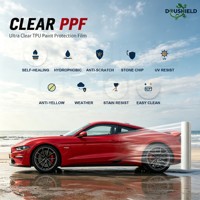 Film de protection de peinture automobile Doushield 7,5 mil transparent en TPU hydrophobe, auto-réparant, anti-jaunissement, résistant aux UV et aux éclats de pierre