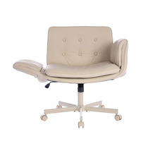 Chaise de bureau moderne confortable et réglable, pivotante, avec accoudoirs réglables, dossier solide, roulettes et structure métallique