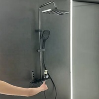 Ensemble de douche de luxe pour salle de bain, système de douche numérique intelligent à température constante, à commande par bouton piano, mural, haute pression