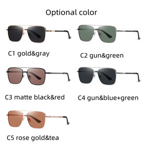 Gafas de sol clásicas de Metal para hombre y mujer, lentes de sol polarizadas de nailon Retro para conducir, pescar y piloto - Product Image 6