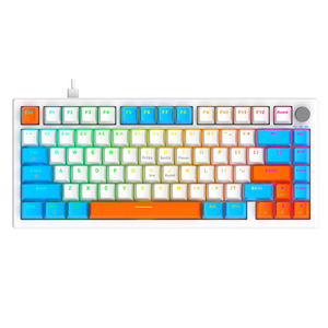 <span class=keywords><strong>Clavier</strong></span> de jeu pour <span class=keywords><strong>ordinateur</strong></span> de bureau multimédia compact de haute qualité en gros, 75 %, 81 touches, rétroéclairage LED - Product Image 5