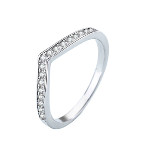 Anillo de Compromiso y Boda Sencillo de Plata de Ley S925 con Moissanita Completa para Mujer, Venta al por Mayor - Product Image 1