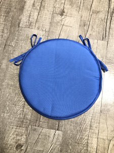 Bantalan bantal kursi poliester luar ruangan kustom dekat dengan dasi biru gelap polos cetak bantalan teras bantal kursi bulat - Product Image 5