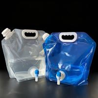 Pochettes Doypack transparentes 5L 10L pour boissons, avec valve papillon, idéales pour la randonnée, le sport et les activités de plein air (bière, liquides, eau)