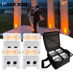 S6 Mini uplight đám cưới DJ đèn <span class=keywords><strong>6</strong></span>*18W rgbwa + UV 6in1 <span class=keywords><strong>LED</strong></span> uplight Pin mệnh ánh sáng đám cưới uplight <span class=keywords><strong>v</strong></span>ới điều khiển từ xa - Product Image 1