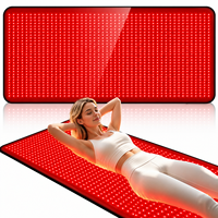 Matras LED Inframerah Dekat Merah Ukuran Besar 1800x800mm, Bantalan Cahaya Seluruh Tubuh untuk Meredakan Nyeri pada Tangan, Kaki, dan Payudara, Pasokan Pabrik OEM ODM