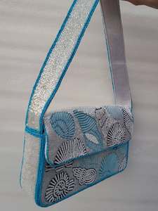 Gold Beaded <b>Top</b> Handle Handbag Fringe Design Women Fashion Carry Bag Structured Tote Style Evening Party Purse Accessory - Product Image 6