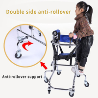 Déambulateur léger pliable pour enfants avec siège et roulettes – Aide à la mobilité et cadre d'entraînement