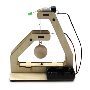 Kit d'expérimentation scientifique d'alarme de tremblement de terre, jouet éducatif en bois à monter soi-même pour enfants de 7 à 9 ans, modèle de forme géométrique à commande manuelle - Product Image 4