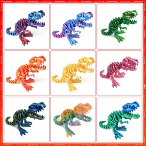 Squelette de <span class=keywords><strong>dinosaure</strong></span> Tyrannosaurus Rex imprimé en 3D en PLA, figurine transformable en dragon, cadeau artisanal, jouet animal - Product Image 4