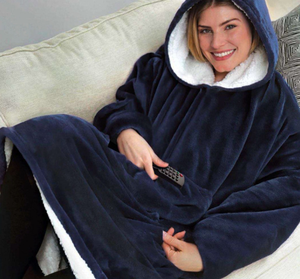 Cheap Low Moq Portable Wearable 80*120cm 800g Sweatshirt <strong>Blanket</strong> <strong>Oversize</strong> Fleece Sherpa <strong>Hoodie</strong> Men Women - Product Image 2