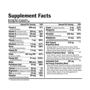 Multivitamínico Diario Aladdin para Hombres Adultos, Apoya el Metabolismo Energético y la Función Muscular - 60 Cápsulas/Botella, No Apto para Mujeres Embarazadas - Product Image 2