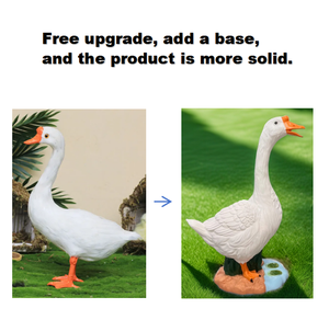 Ingrosso su misura in <span class=keywords><strong>resina</strong></span> <span class=keywords><strong>giardino</strong></span> artigianale decorazione esterna portico statuetta d'oca statua - Product Image 5