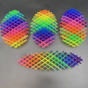 2025 New Design Plastic Squeeze Toys 3D Printed Stress Relieving Elastic Mesh Decompression Toy for Boys Girls Funny Educational - Product Image 3
