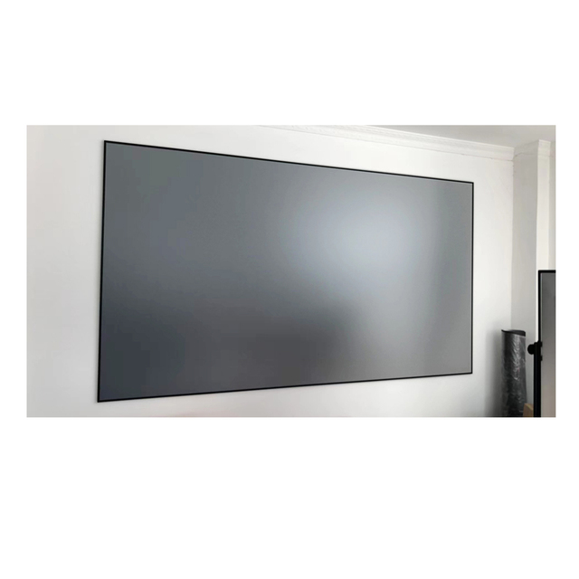 Hot Sale 100 110 120 150 Inch Fixed Frame Alr Projection Screen Long Throw Short Throw 4K HD Anti Light Screen for Home Theater