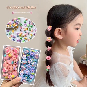 Anneau de pouce pour enfants avec motif d'<span class=keywords><strong>animaux</strong></span> de dessin animé, cordon élastique pour cheveux, n'abîme pas les cheveux du bébé - Product Image 1