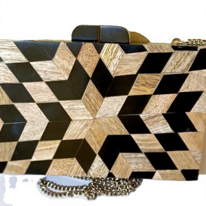 Bolso de resina elegante y lujoso para damas y chicas, bolso de mano tipo caja para la noche, hecho a mano, moderno y hermoso, CB-WA010 - Product Image 1