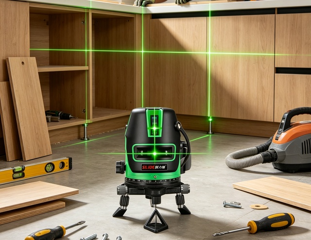 Industrial Rotary Auto Self-leveling Laser Level | Green Light | Outdoor High Bright Line Projector