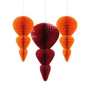 FLYING FLOWERS Lanterne di Carta a Nido d'Ape, Decorazioni Appese per Interni di Capodanno, Vendita Diretta dalla Fabbrica - Product Image 1